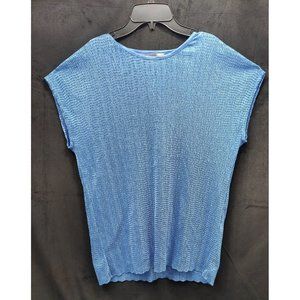 TanJay Women's Blue XL Sleeveless Blouse -G8